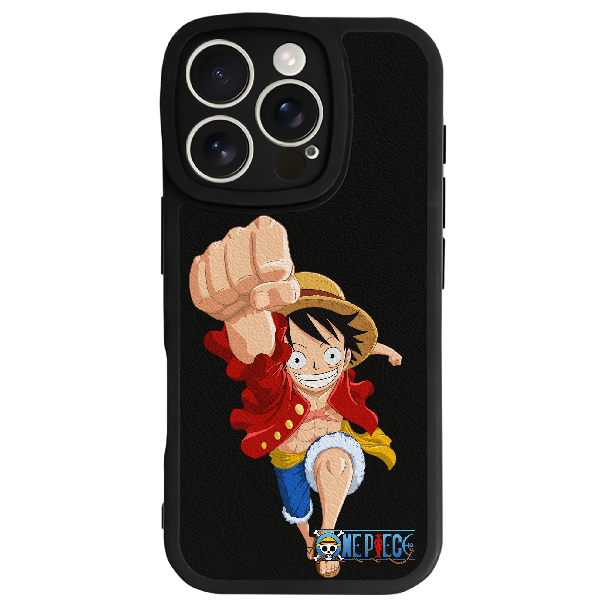 （画像用） ワンピース モンキー・D・ルフィ ONE PIECE Monkey D. Luffy 【iPhone 16シリーズ対応】シリコンスマホケース（レザー調） 材質：シリコン